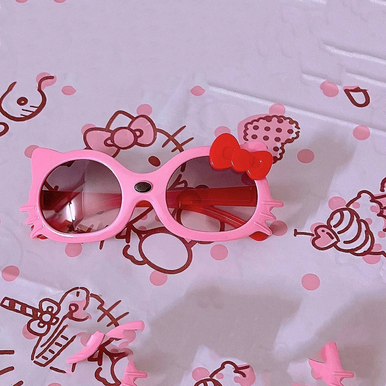 Kawaii Sanrio Children Sunglasses Hello Kittys Stuff Anime Cartoon Cute Summer Student Uv Protection Sunglasses Toys