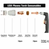 20pcs KP2844-1 Plamsa Electrodes KP2844-3 Tips For Tomahawk 1000 LC65 Plasma Electrode Plasma Nozzle Kit Welding Tools 5