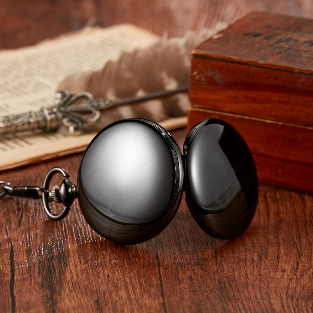 Retro mechanical pocket watch Arabic numeral white dial pendant luminous mechanical pocket watch retro gift for men and women