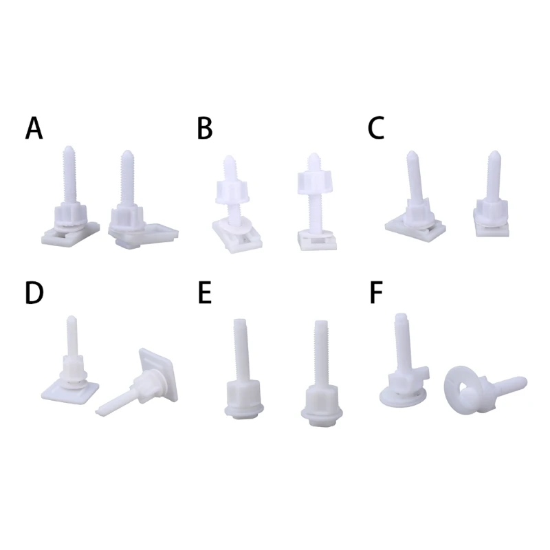Bathroom Fixture Fasteners Convenient Toilet Cover Screw Bolts Toilet Lid Mounting Set Essential Installation Set 87HA