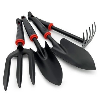 Household Gardening Accessories Hand Tools 4 Pieces Set Spade Shovel Rake Fork Combination