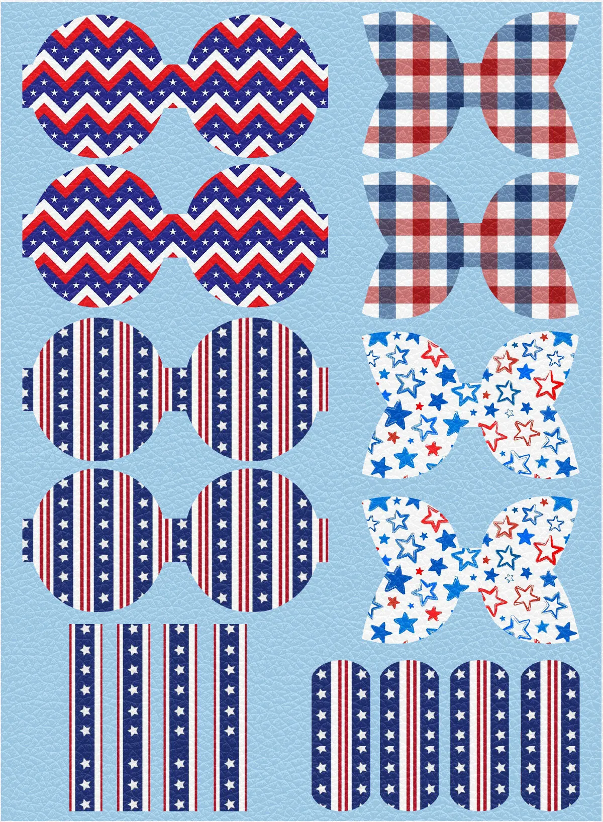 

Independence Day 22*30 CM Printed Faux Leather Sheets Synthetic Cross Leather Fabric for DIY Earrings Hair Bows Materials