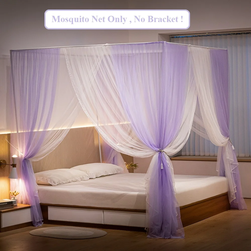 

Square Mosquito Net (Mosquito Net Only, No Bracket) Three Door Mosquito Net For Comfortable Sleeping Experience Bedroom Decorati