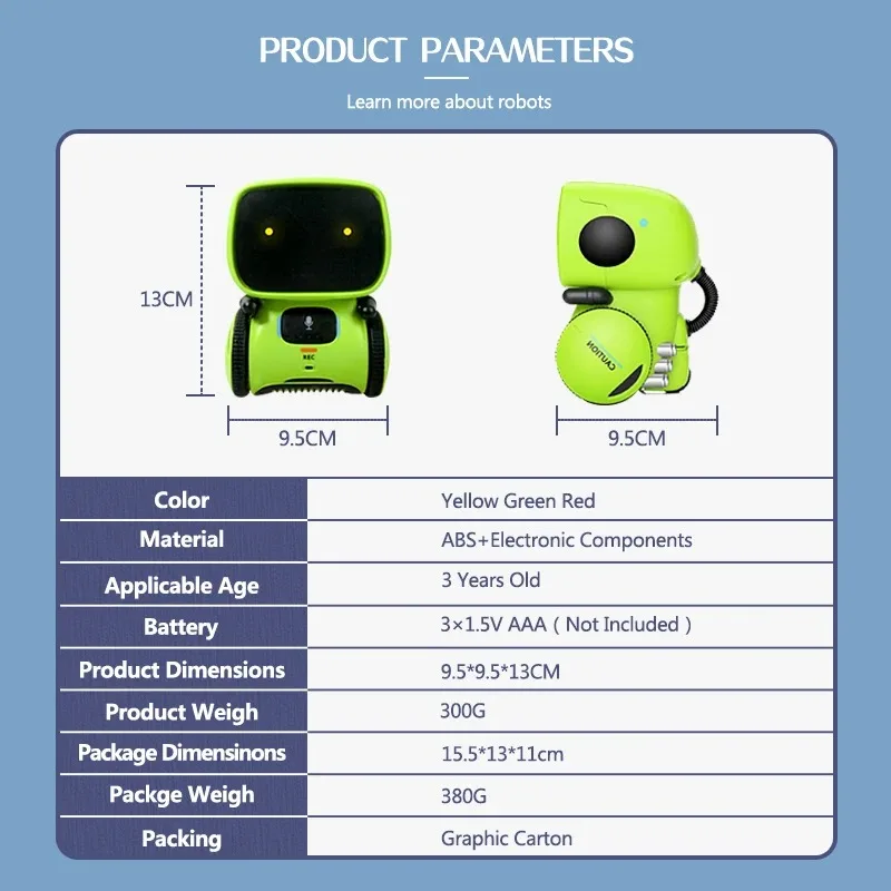 Sound Control Robot Voice Control Interactive Robot Cute Smart Robot Dance Voice Command Touch Control intelligent Dialogue Toy 5