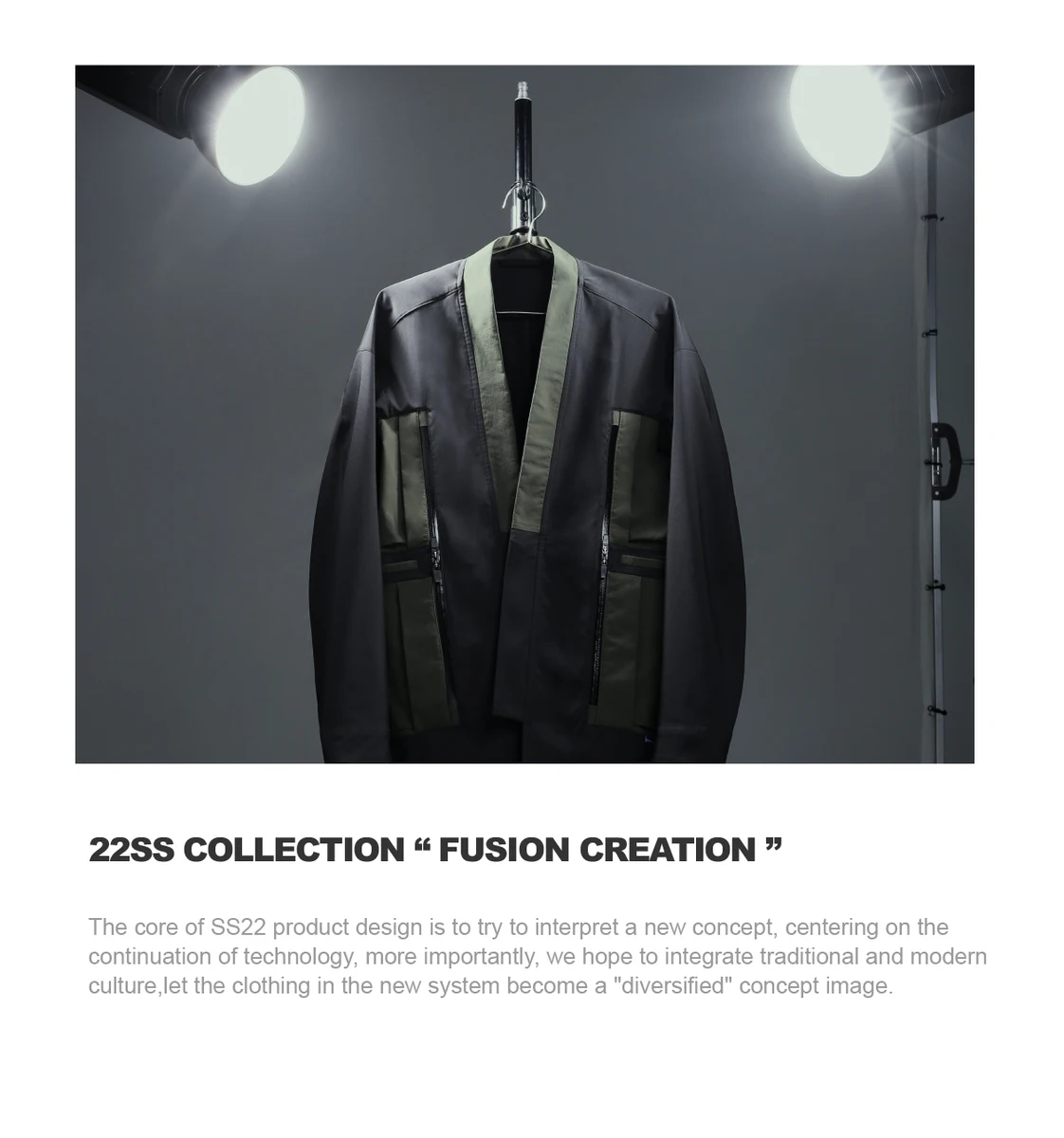 Reindee Lusion 22ss Functional kimono jacket waterproof dwr coating multiple pockets carrying sling techwear japanese style