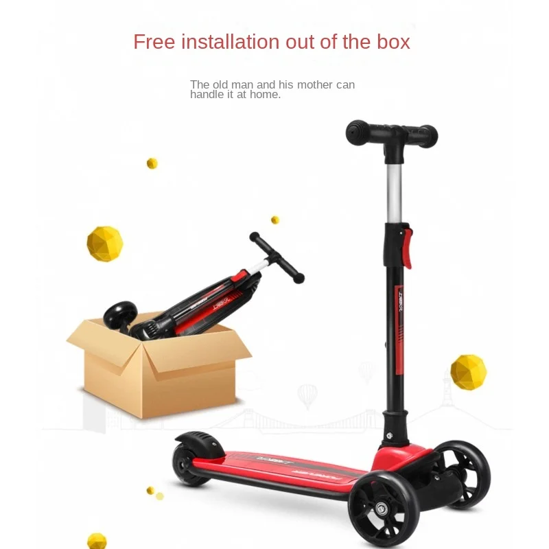 TULX Children Foldable Scooter Increased Pedal Design High Load-bearing Capacity Safer Reassuring Play