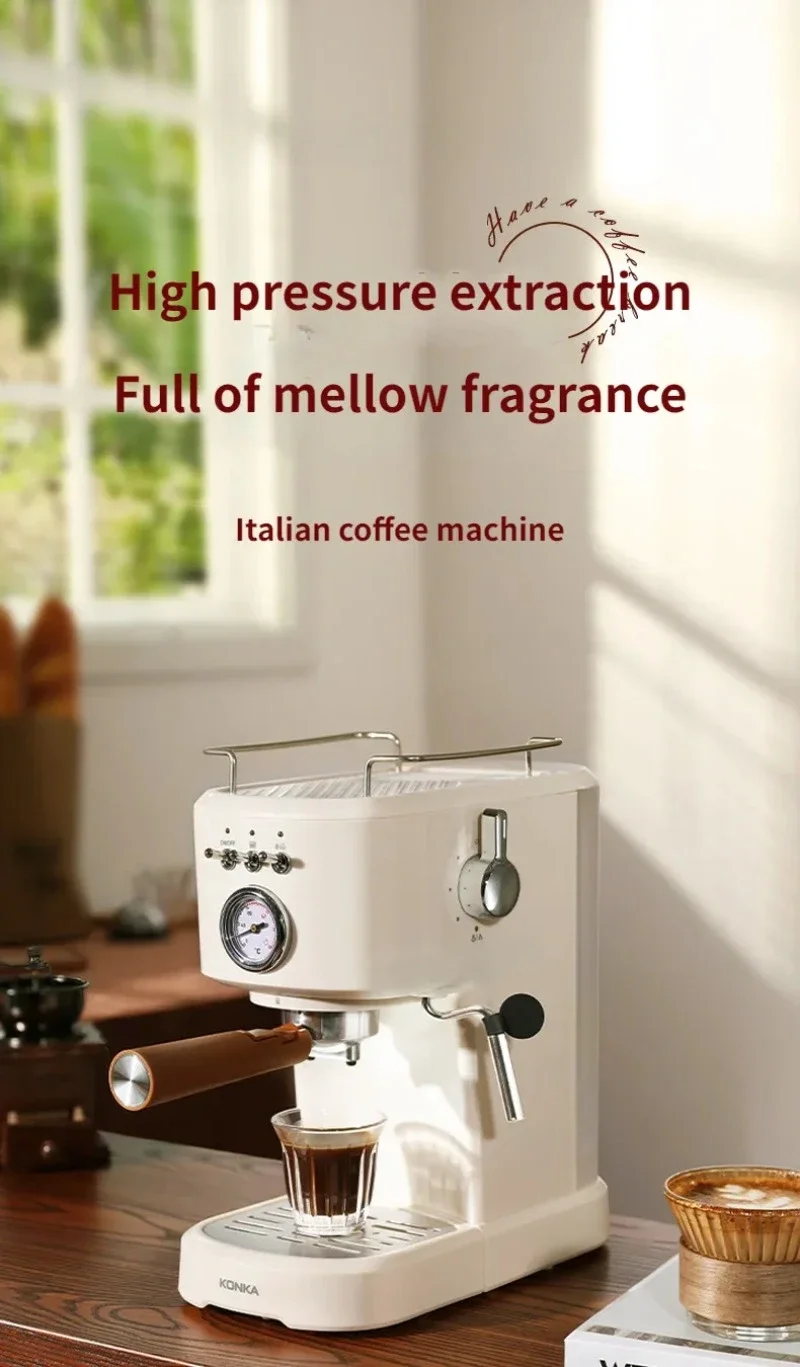 Description Picture 2 of itemItalian coffee machine semi-automatic extraction Espresso machine household small handle capsule coffee machine coffee maker