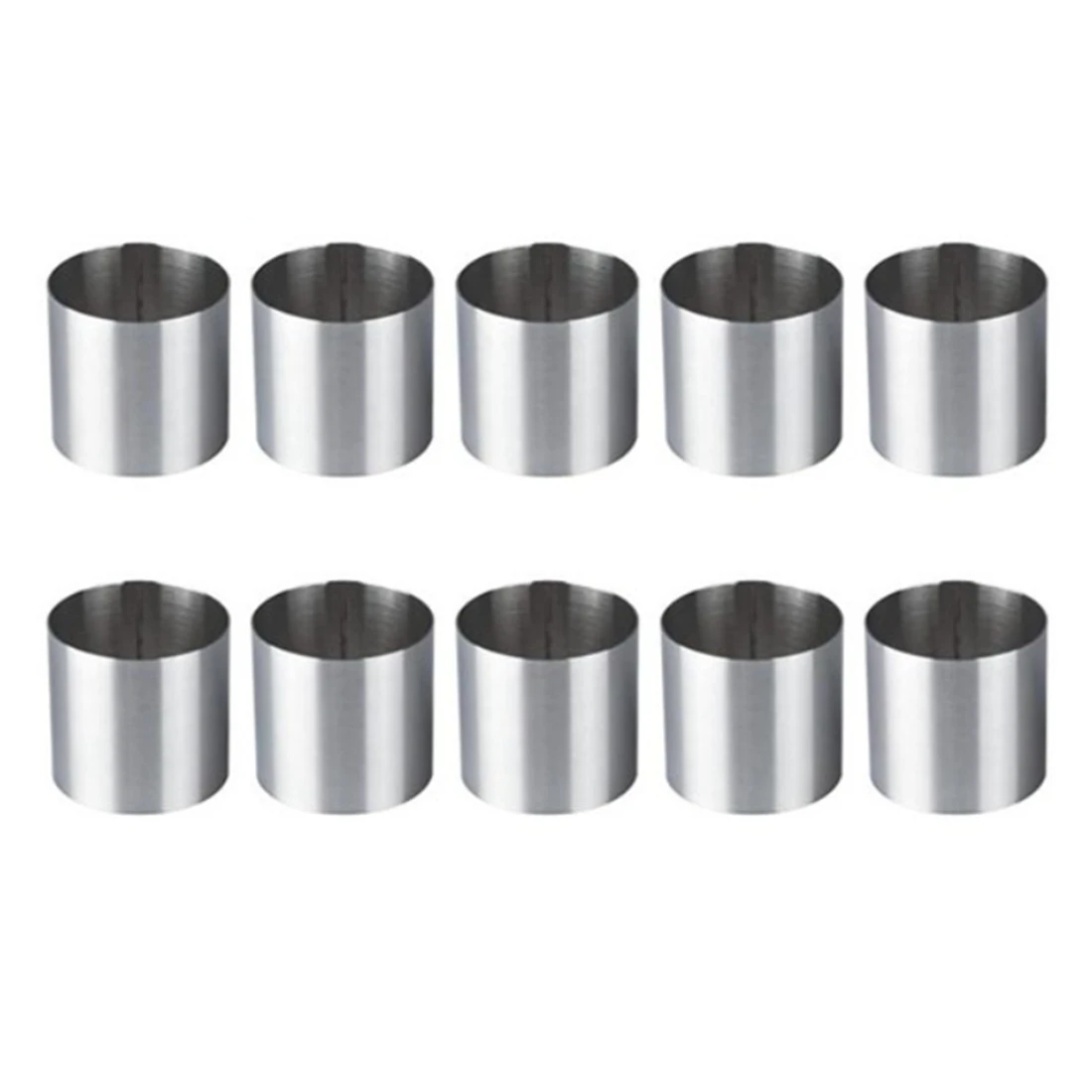 Cake Mold Cake Baking Tools Baking Cake Ring 10 Pieces Stainless Steel Mousse Rings