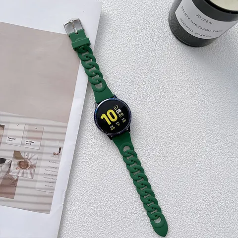 22mm Ladys Silicone Strap for Samsung Galaxy Watch 4 3 41mm 45mm Wrist Band Bracelet S3 42mm 46mm Active 2 Gear Watchband