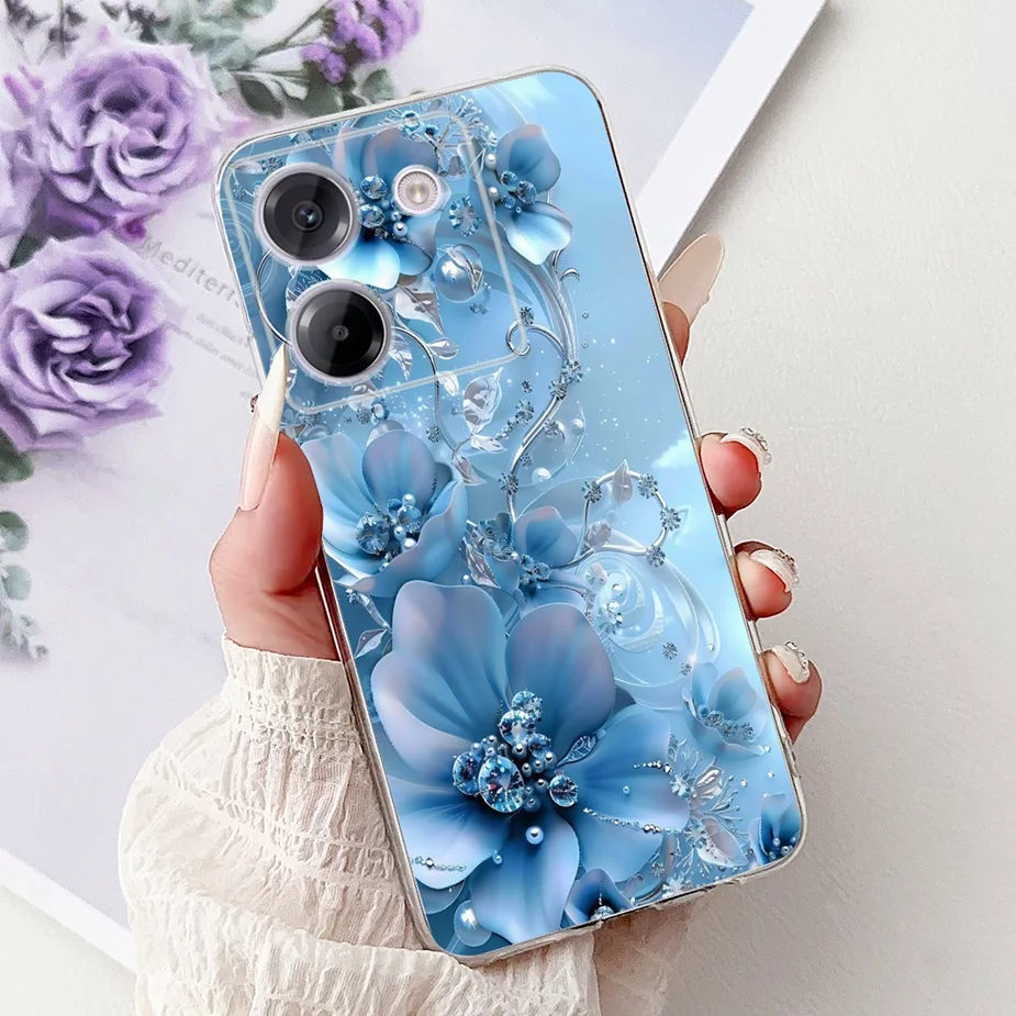 Luxury Fashion Painted Clear Silicone Phone Case - Slim Design