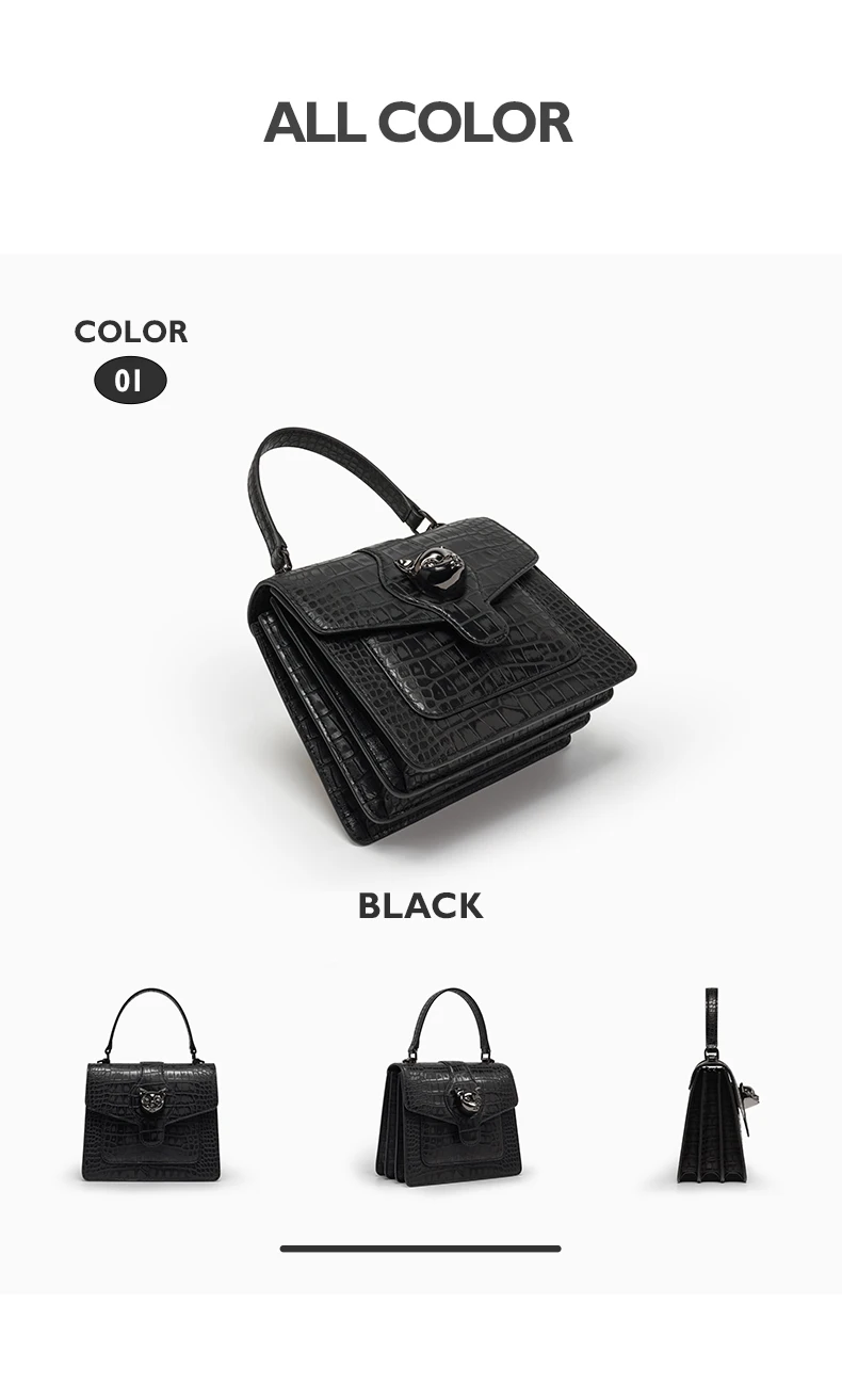 Durable structure leather shoulder bag