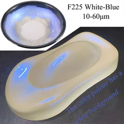 Aurora White Chameleon Pigment Pearl Mica Powder - 50g (F225 - White - Blue)