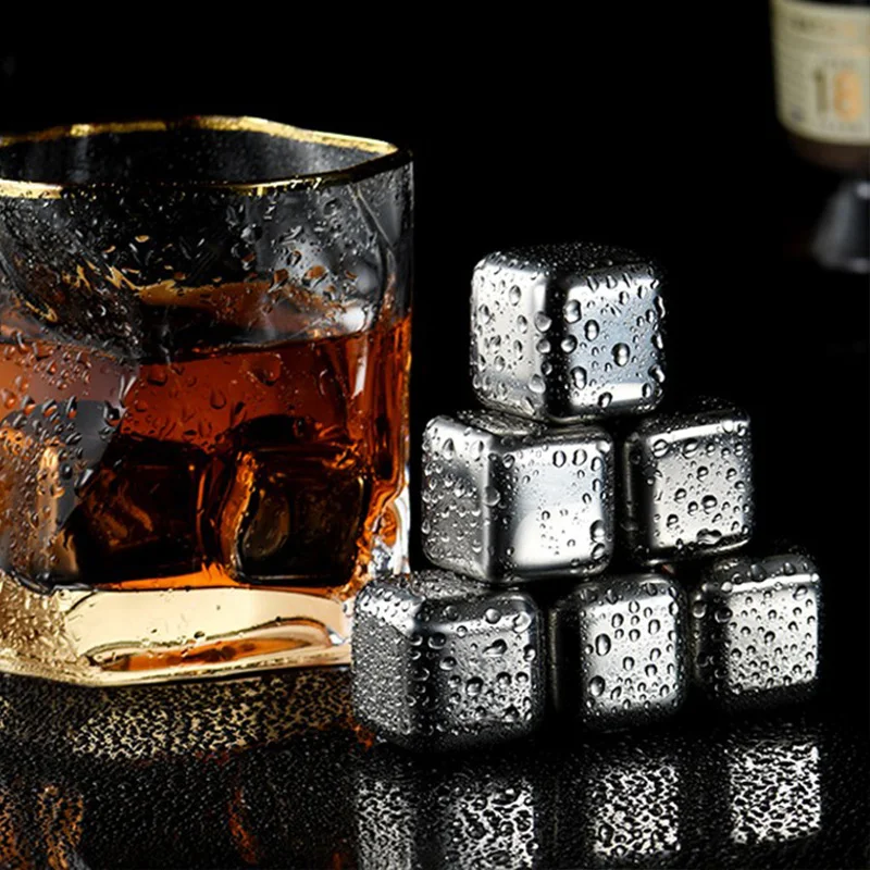 304 316 Stainless Steel Ice Cubes Set Reusable Chilling Stones for Whiskey Wine Cooling Cube Chilling Rock Party Bar Tool ice cubes,whiskey stones