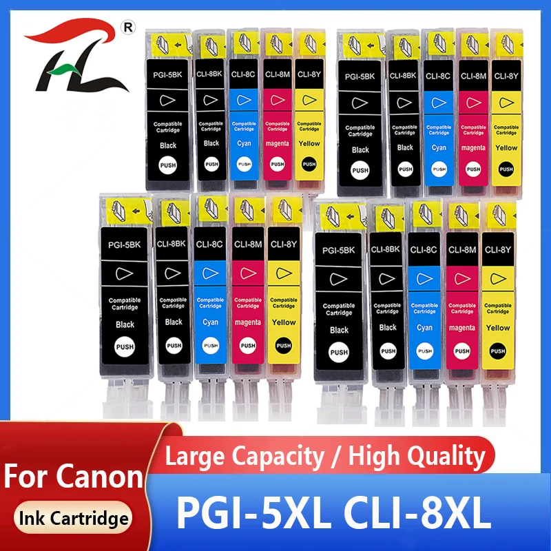

20pcs Compatible Ink Cartridges PGI-5 CLI-8 PGI5 CLI8 for Canon PIXMA iP4200 iP4300 iP4500 MP500 iP5200 MP530 MP600 MP610 MP800