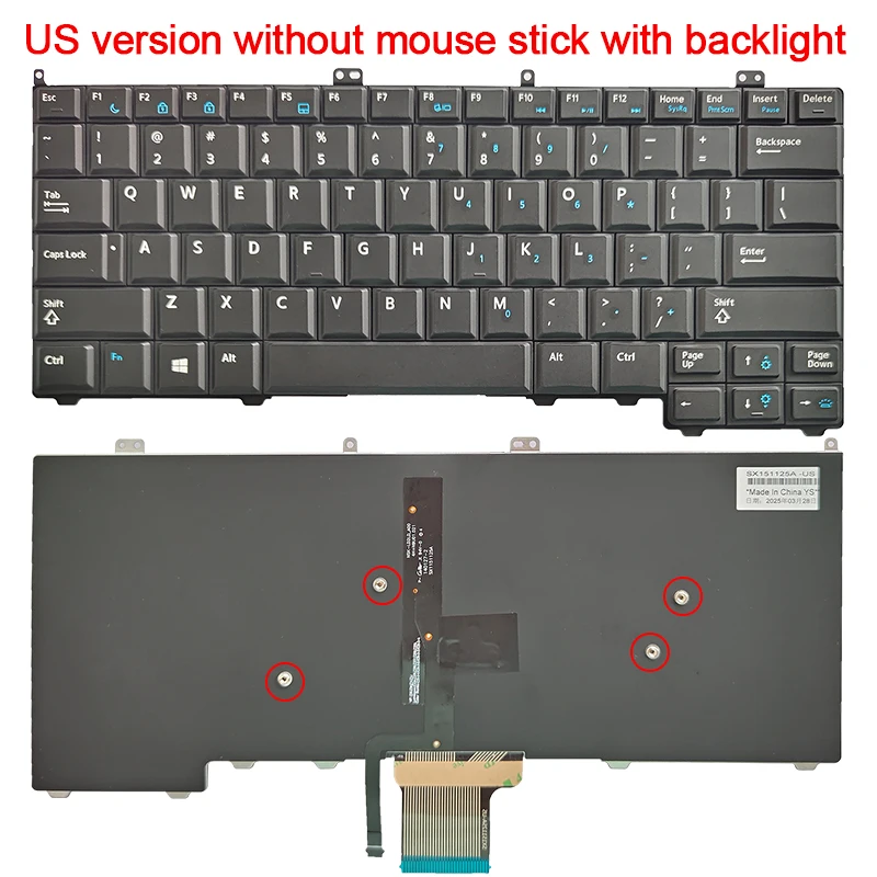Laptop With Backlit Keyboard TECLADO DELL LATITUDE 5520 5521 PRECISION 3560 3561 GRIS PLOMO ESPAÑOL Dell Inspiron