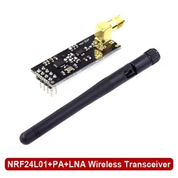 Enhanced Long - Range Wireless RF Transceiver Module with Antenna and Breakout Adapter (NRF24L01 Module)