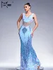 Missord New V Neck Cutout Vestidos Sequin Mermaid Evening Gown Wedding Birthday Party Formal Occasion Cocktail Maxi Prom Dresses 6