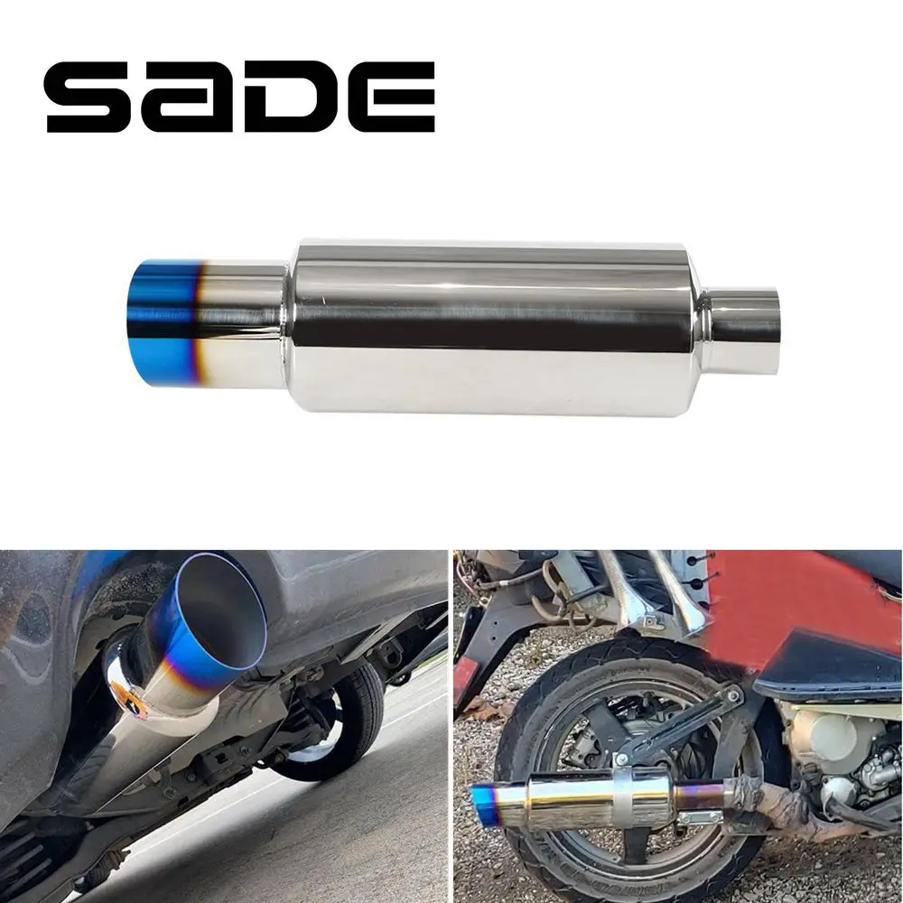 Universal Car Exhaust Mufflers Tip Tail Pipes 2" Inlet 3" Outlet