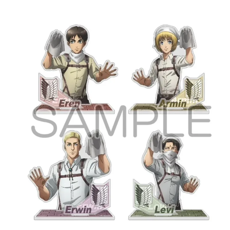 

Game Armin Arlert Eren Yeager Levi Ackerman Erwin Smith Acrylic Stand Doll Anime Figure Model Plate Cosplay Toy for Gift