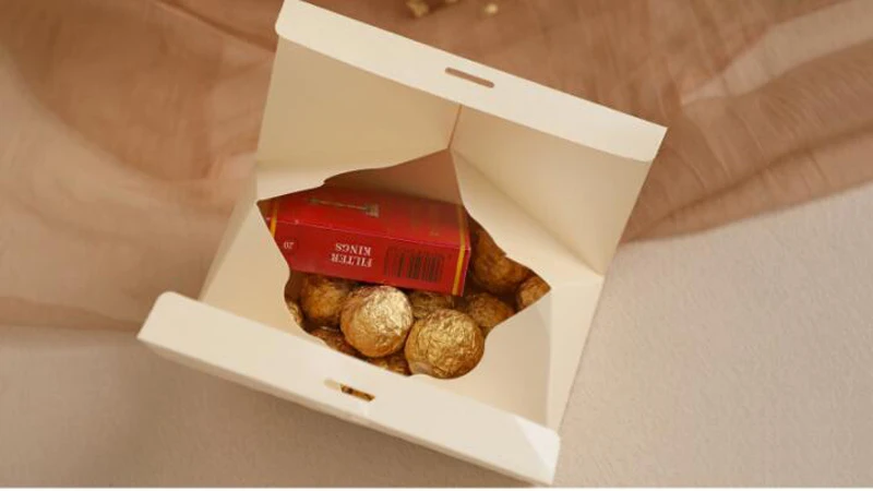 50PCS Kraft Paper Candy Gift Boxes with Ribbons – DIY Folding Favor Boxes for Wedding, ... - SKU FGB60959 - UGI Packaging