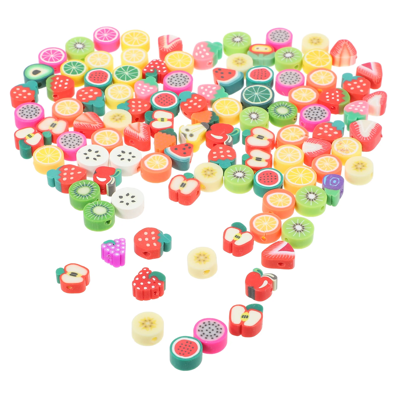 

200pcs Clay Spacer Beads Bracelet Making Fruits Beads Diy Beaded Jewelry Making Supplies