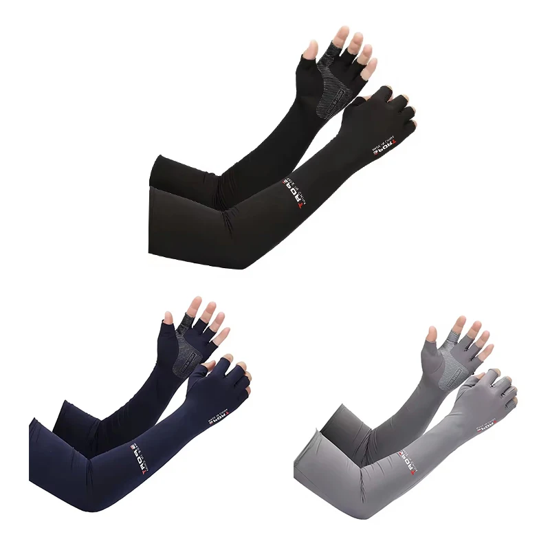 Summer Driving Sunscreen Ice Arm Sleeve Cooling Anti slip Outdoor Running Hiking