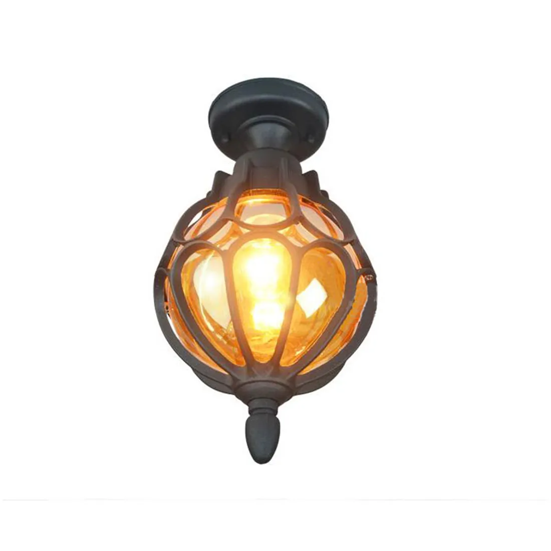 Retro Loft Nordic outdoor Ceiling Light,Vintage Balcony Aisle Outdoor Surface Mounted Ceiling Lamp, America Style Exterior Lamps