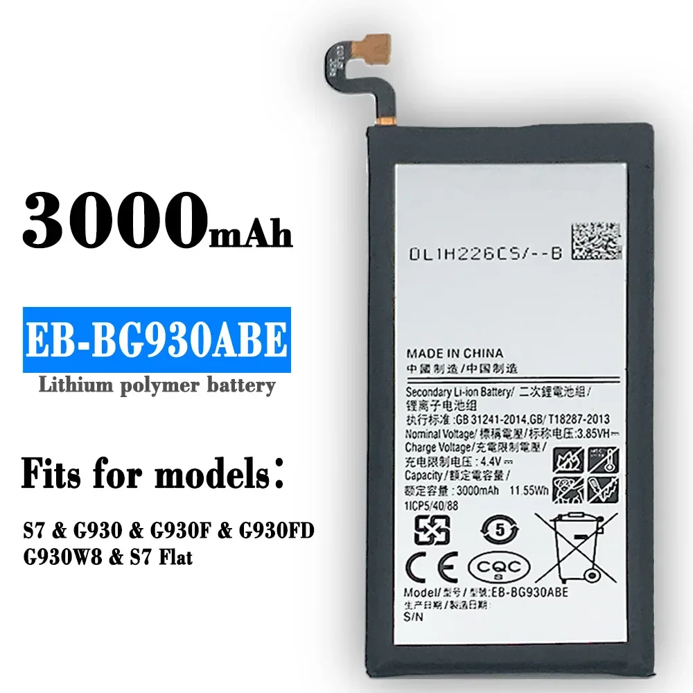 

EB-BG930ABE 3000mAh Rechargeable Battery For Samsung Galaxy S7 G930 SM-G930F G930A G930V G930T G930FD G9300 + Free Tools