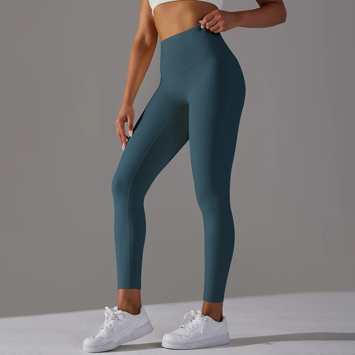 Yoga Sport Suit Seamless High Waist Gym Fitness Sports Exercise Scrunch Biker Leggings