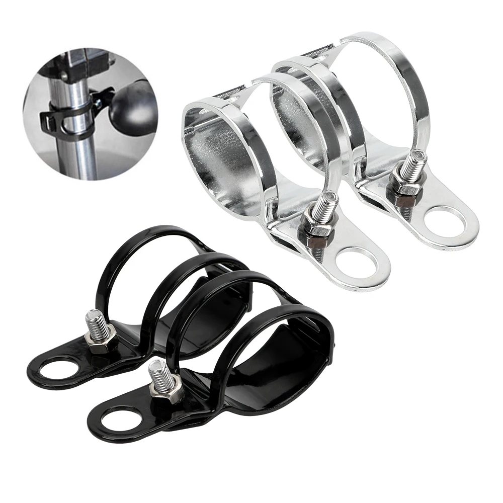 Soportes De Luz De Señal De Metal Para Motocicleta, Soporte De Montaje De Luz De Giro Universal Para Horquilla Delantera De 27-31Mm De Diámetro, 1 Par