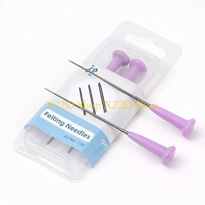 X22D 6Pcs 양모 Felting 바늘 편안한 그립 바늘 Felting 공급 초보자 전문 Felting 양모 프로젝트