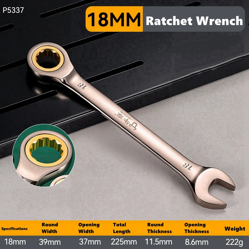 Universal 72-Tooth Ratchet Wrench Set for Automotive Repair and Maintenance
