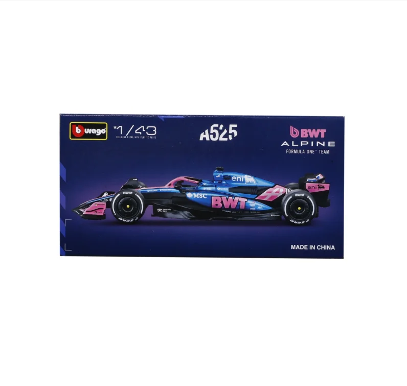 부라고 1:43 F1 모델카 맥라렌 메르세데스 페라리 SF25 레드불 레이싱 알파인 A525 메탈 다이캐스트 베르스타펜 수집용 미니어처