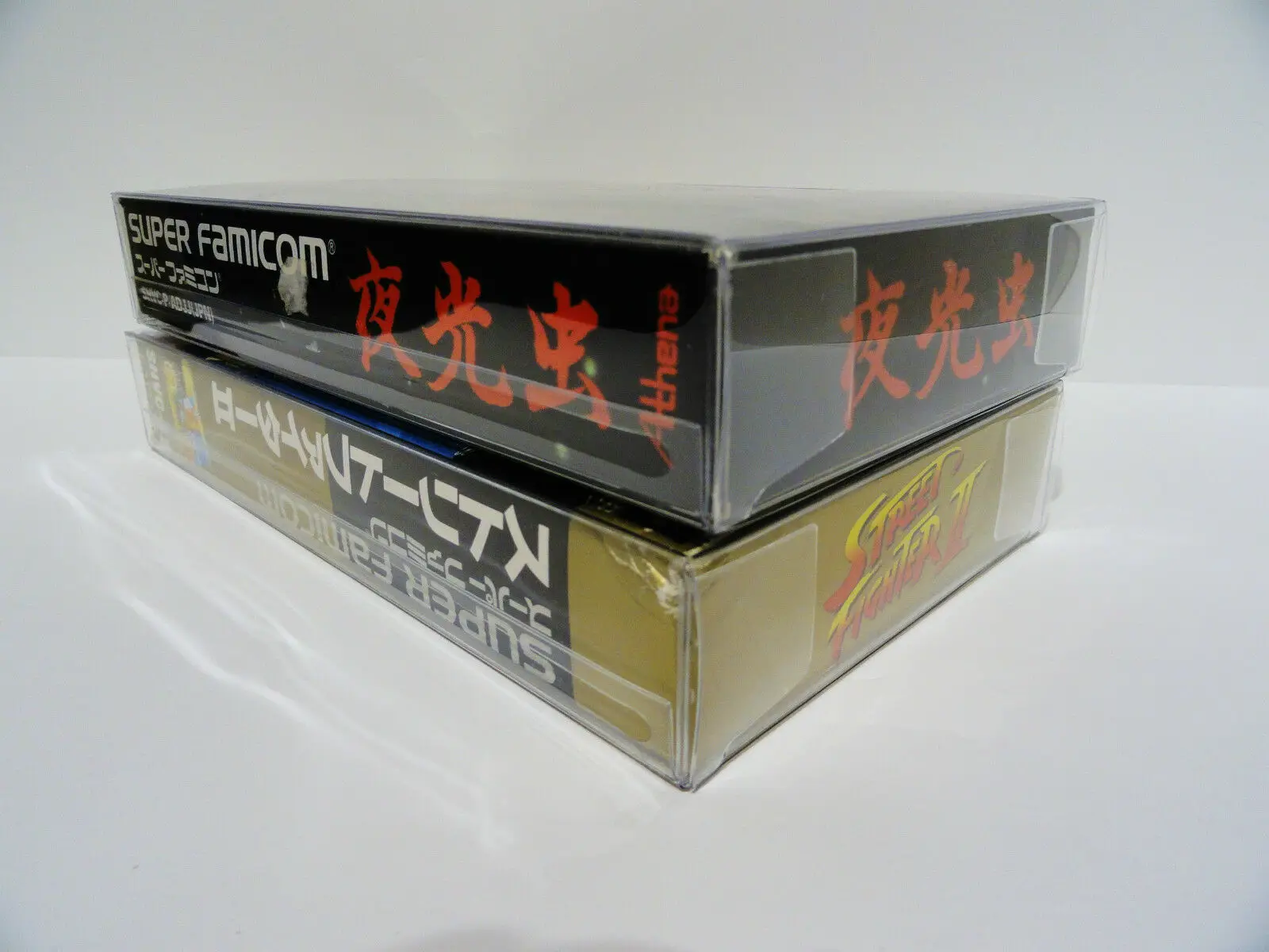 5 Box Protectors For SUPER FAMICOM Video Games Clear Custom Cases SFC CIB