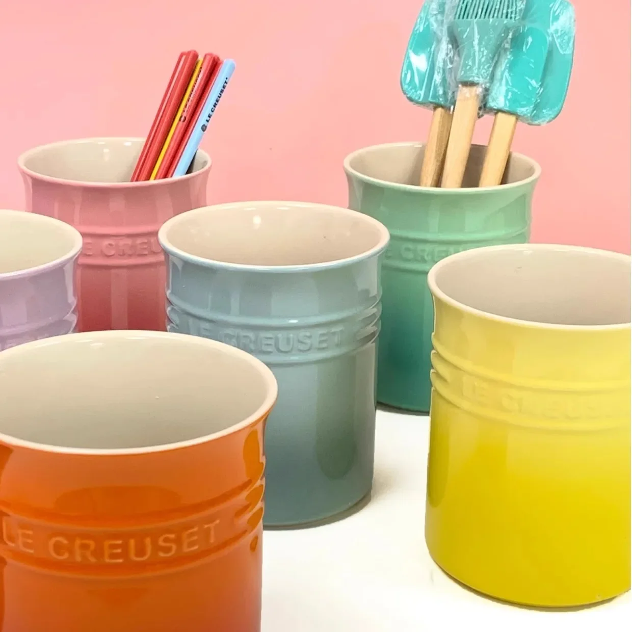 Ceramic Utensil Holder Porcelain Flatware Storage Organizer Countertop Cooking Tool Container Farmhouse Crock ceramic chopsticks holder ceramic storage jar For Kitchen