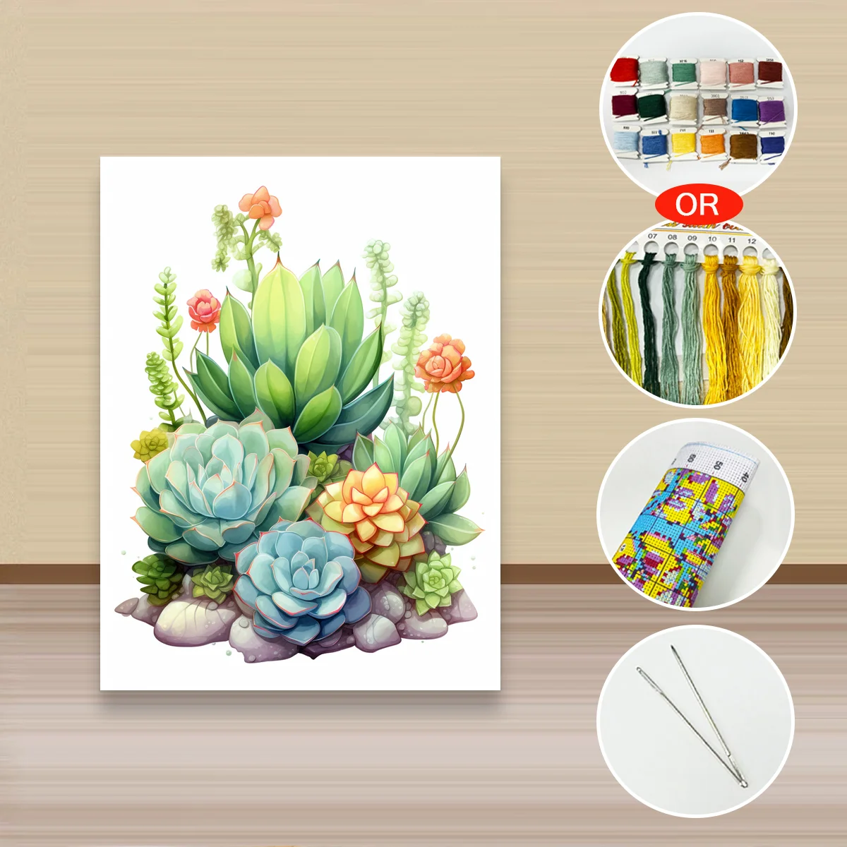 1 Stück 30x40cm/11,8x15,7 Zoll, 11CT/14CT Druck Kreuzstich DIY-Set Neujahrsgeschenk, entspanntes Stickset für Anfänger, Pflanzenmotiv