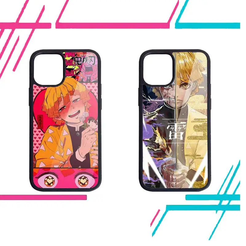 

Agatsuma Zenitsu anime demon slayer Phone Case PC for iPhone 11 12 13 pro XS MAX 8 7 6 6S Plus X XR Luxury shell funda