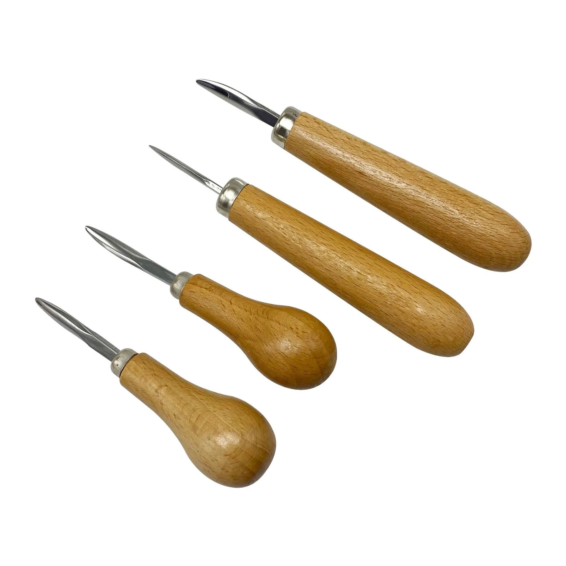 Diamond Bezel Setting Pusher with Wooden Handle - Gemstone Jewelry Tool