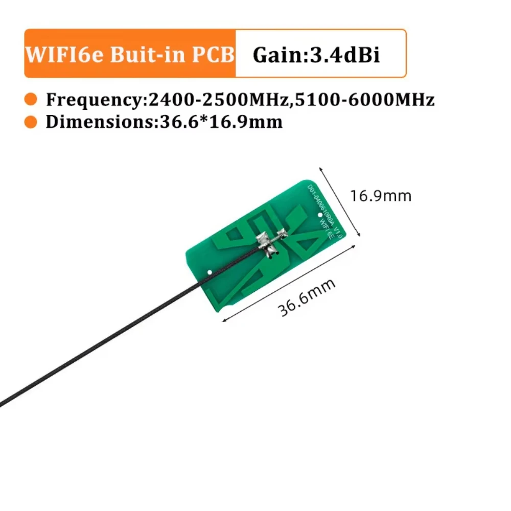 2PCS Wi-Fi 6E/7 PCB FPC 내장 SMD 안테나 고이득 2.4G 5.8G Wi-Fi/블루투스 내장형 부드러운 고무 WWAN 안테나 MHF1