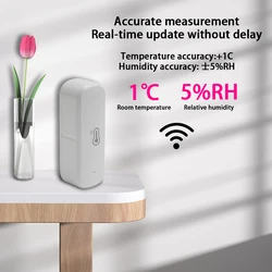 Smart Wifi Temperature And Humidity Detector Indoor Wireless Smart Temperature Control System 70*24*19mm