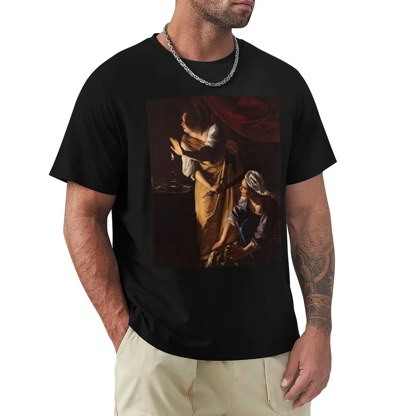 

Artemisia Gentileschi - Judith and Her Maidservant with the Head of Holofernes T-Shirt Tee shirt mens t shirt