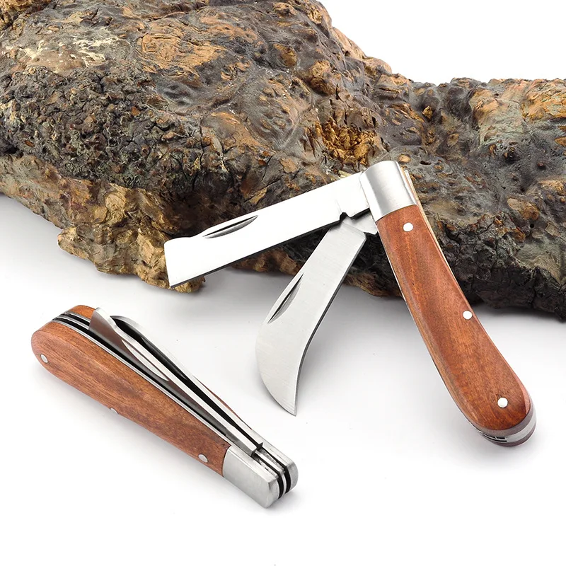 Tanie Składany nóż do szczepienia ogrodnictwo przycinanie noże narzędzia Bonsai przycinanie przycinanie ręczne sklep