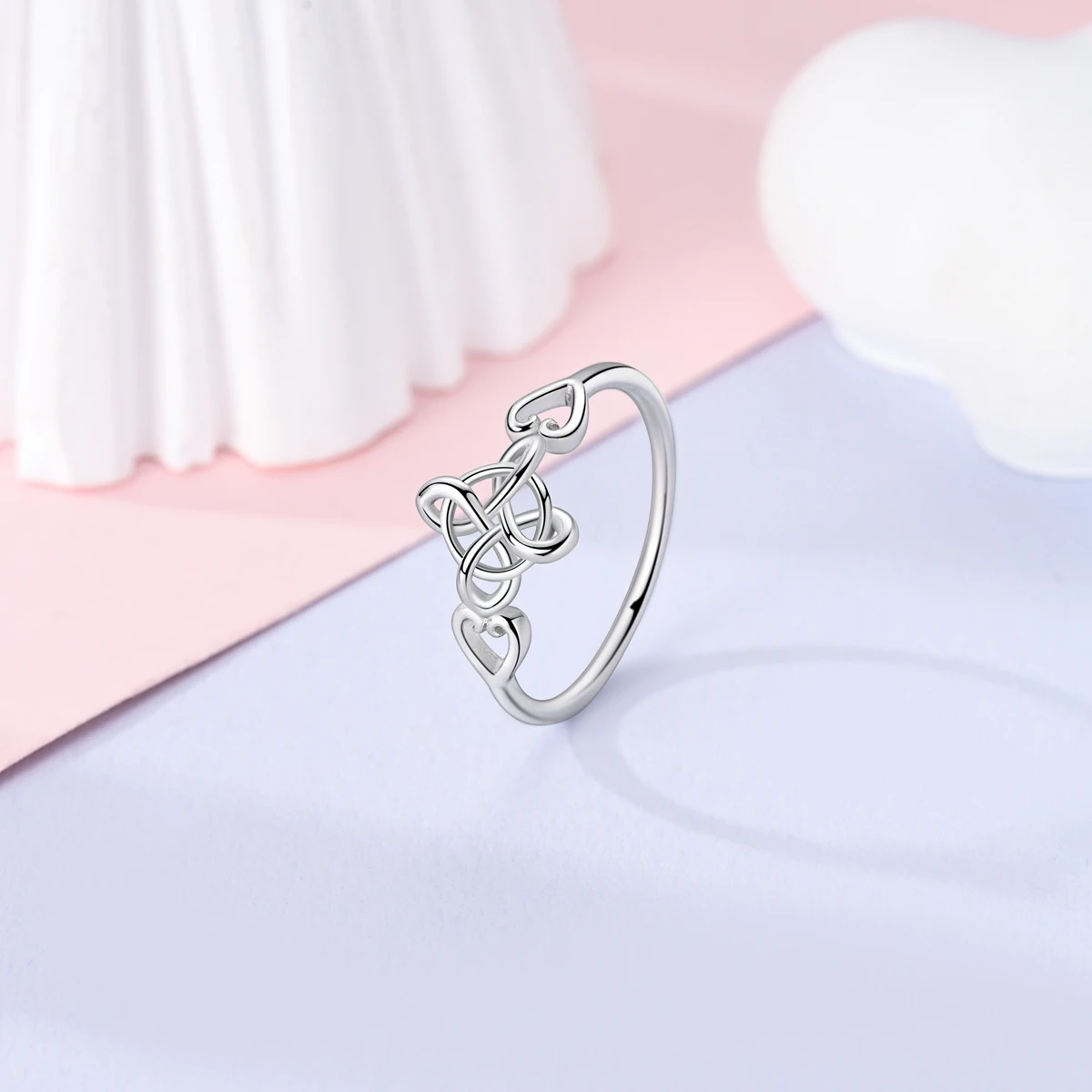 925 Sterling Silver Ring For Woman Zircon Firefly Heart Cross Fine Jewelry