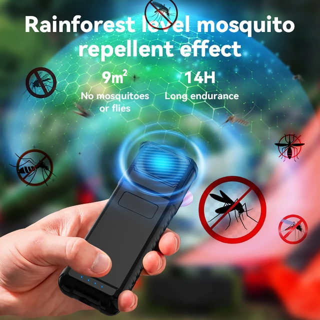 Usb Töltő Kikötő Kültéri Kemping Szúnyog Diszpeller Hordozható Elektromos Lítium Akkumulátor Fűtési Koka Vezeték Nélküli Szúnyoggyilkos