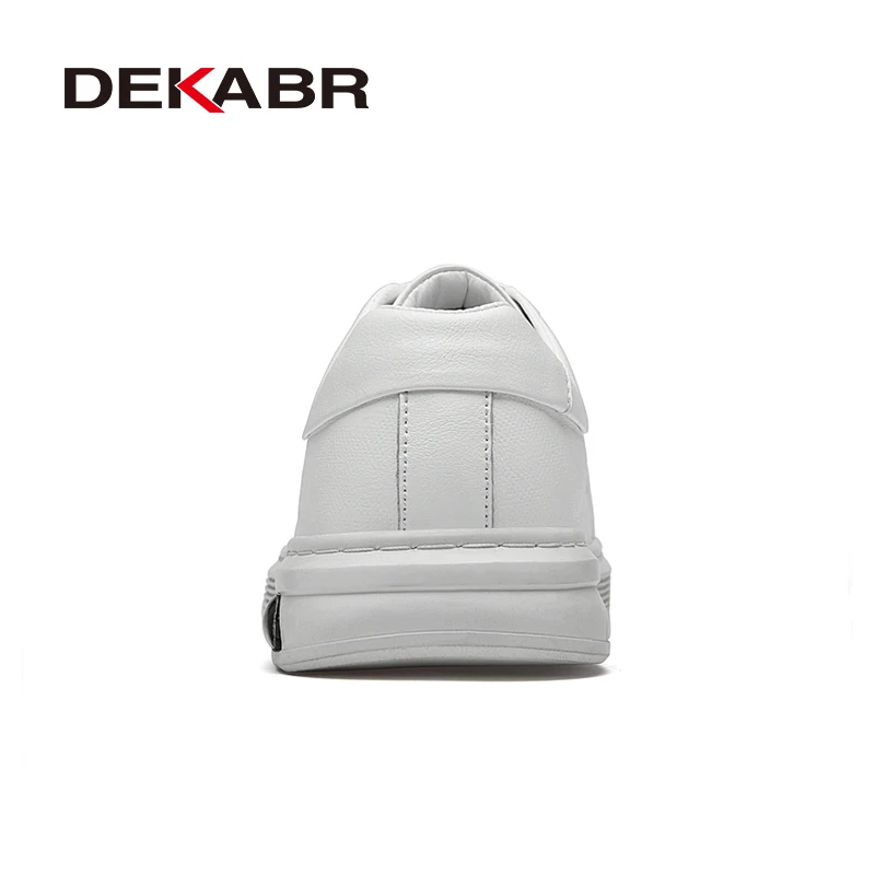 DEKABR Luxury Brand Comfortable Men Flats Shoes British Style Soft Fashion Men Casual Genuine Leather Lace Up Men's Shoes