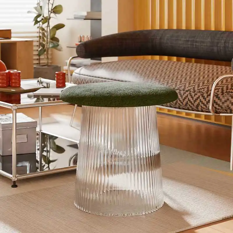 Small Benches Home Use Balcony Rest Chairs Or Doorstep Shoe Changing Stools Light Luxury Style Transparent Material Used dining chair stool,solid wood shoe changing stool