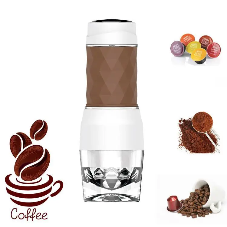 

Mini Hand Press Coffee Maker Portable Espresso Maker Capsule Ground Coffee Brewer Portable for Travel and Picnic
