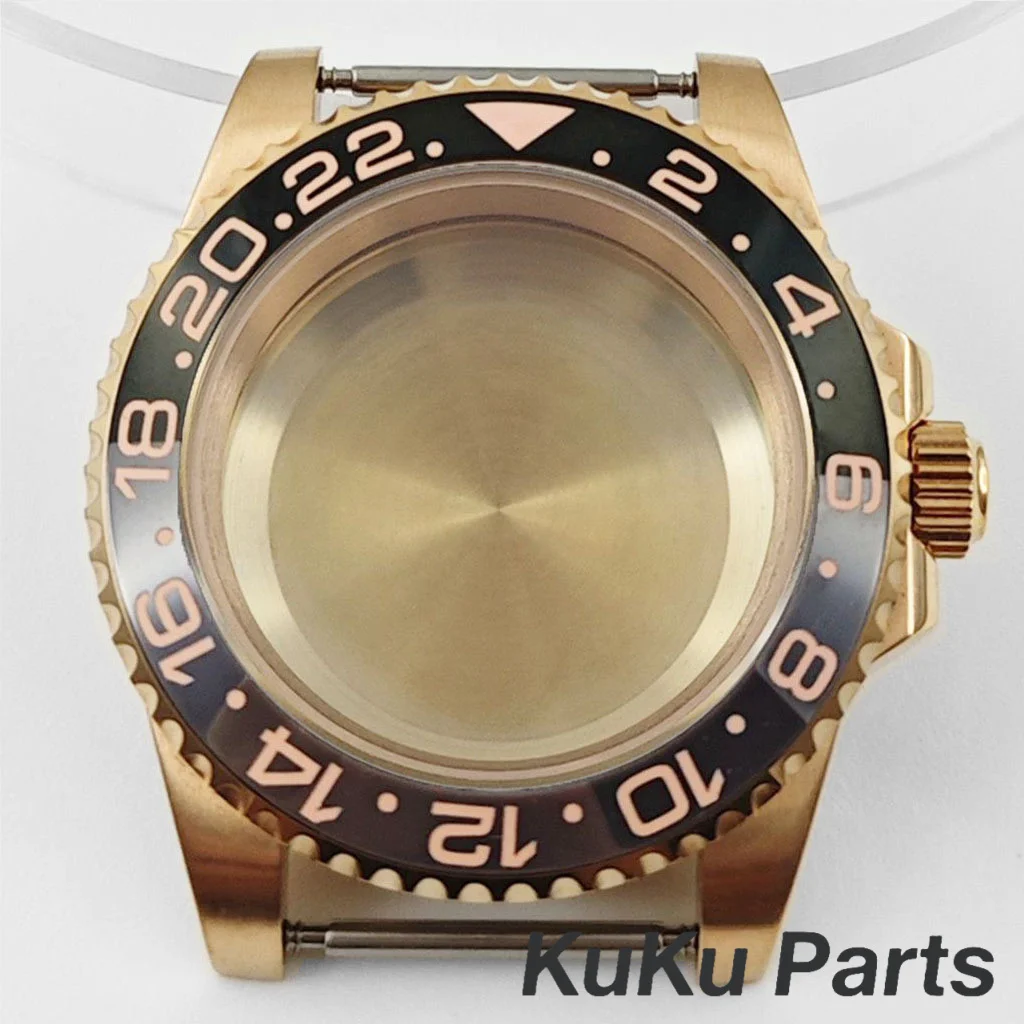 Luxury Rose Gold Men's Watch Case - 40mm, 100m Waterproof, YACHT-MASTER Design