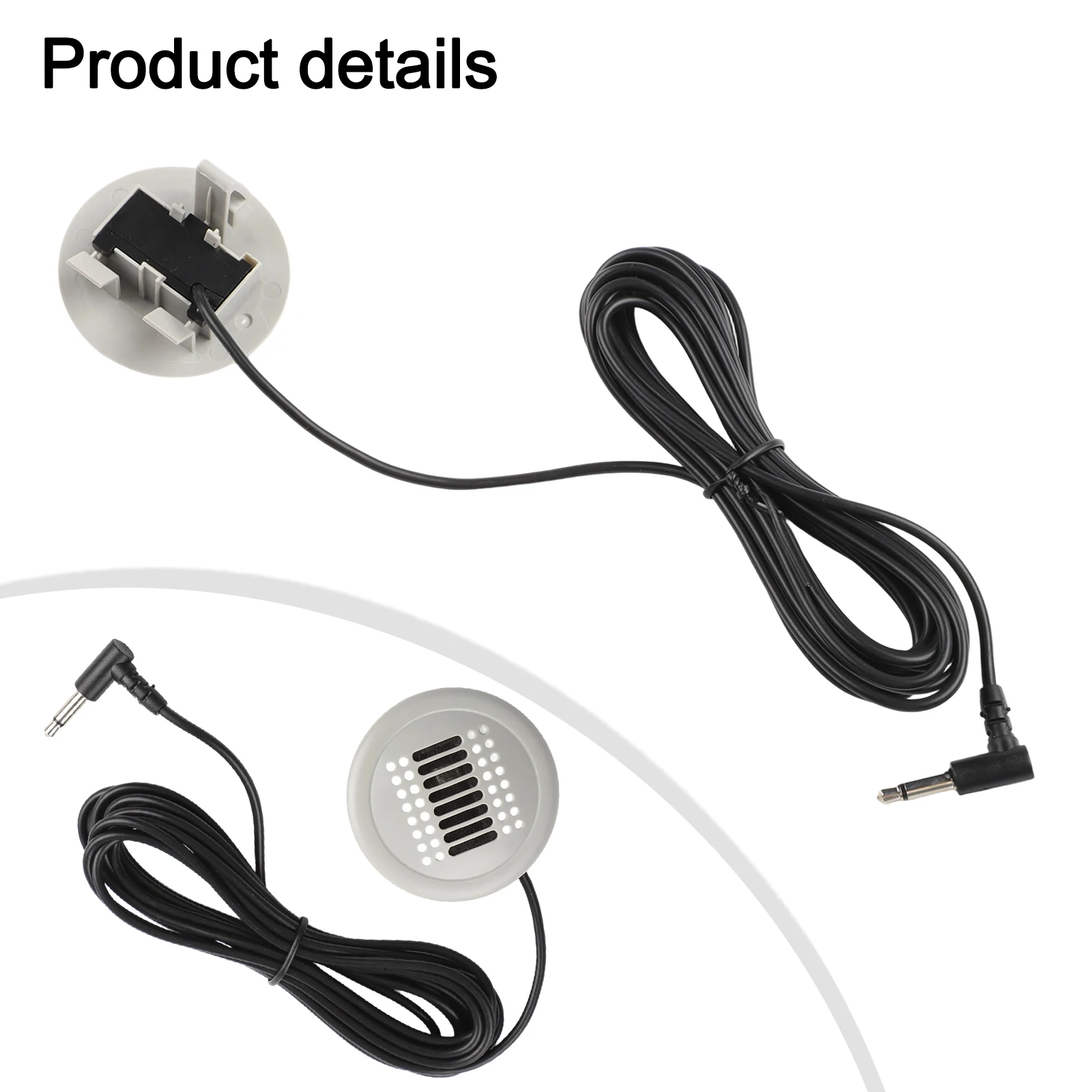 Microfono cablato da 3,5 mm per autoradio Android, microfono per veicoli, design indeformabile, installazione rapida