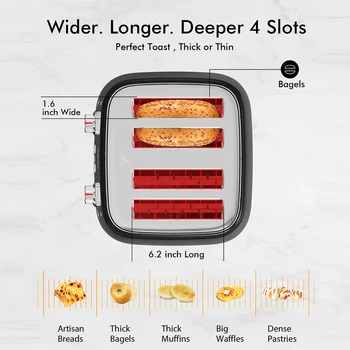 4 Slice Toaster, 1.5